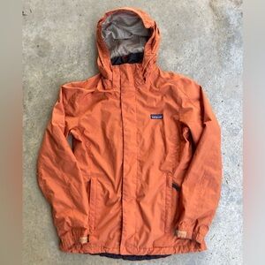 Vtg Patagonia Windbreaker Puffer Orange Hoodie Jacket Sz S Hooded Coat RN 51884